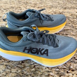 Hoka Men's Running Shoes - Gray and Yellow
